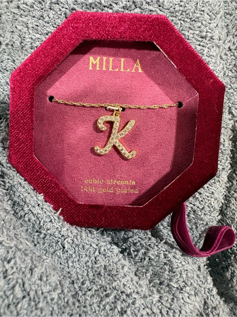 Milla Gold-Plated Initial K Necklace